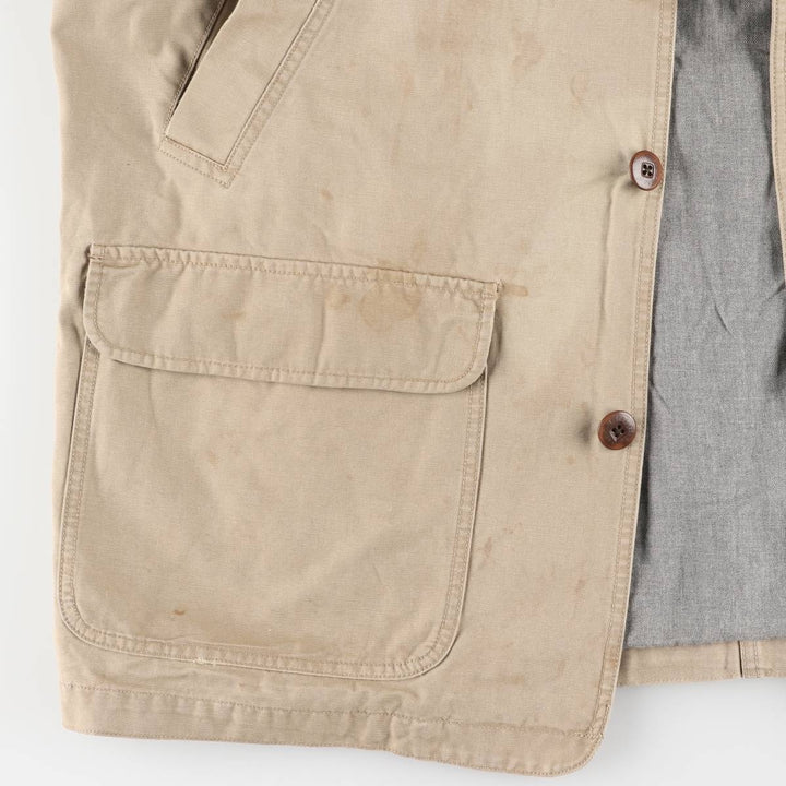 90s-00'S LLBean Duck Hunting Jacket, Men's XL cotton Beige type Vintage Second Hand