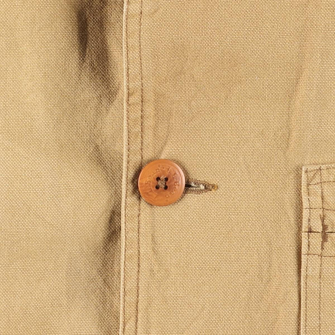 Vintage 1980'S LLBean padded duck hunting jacket, men's size XL unclear ocher yellow type Vintage Second Hand