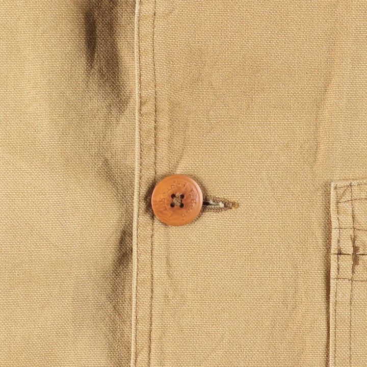 Vintage 1980'S LLBean padded duck hunting jacket, men's size XL unclear ocher yellow type Vintage Second Hand