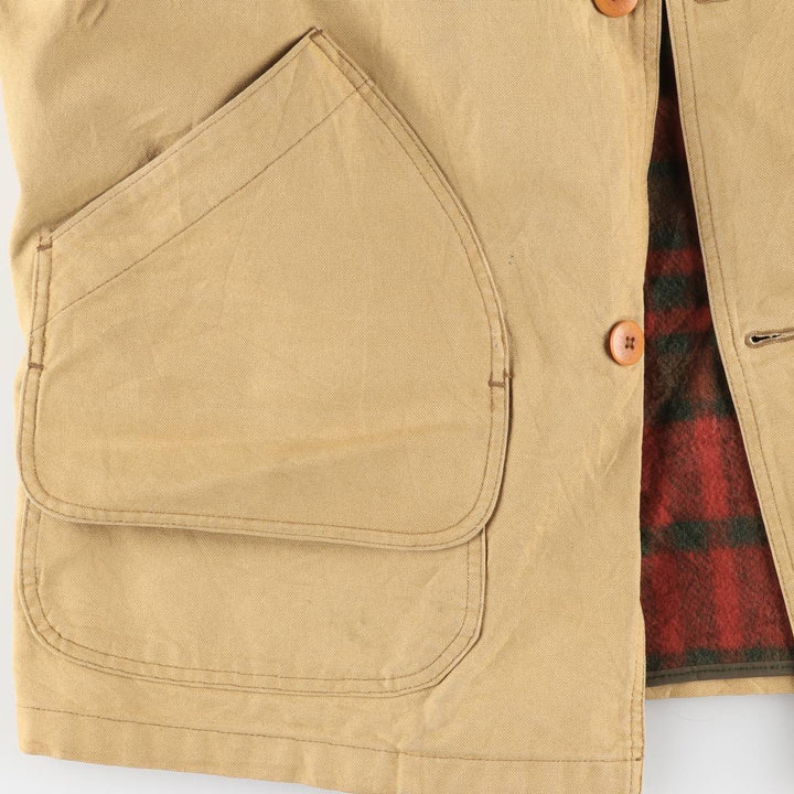 Vintage 1980'S LLBean padded duck hunting jacket, men's size XL unclear ocher yellow type Vintage Second Hand