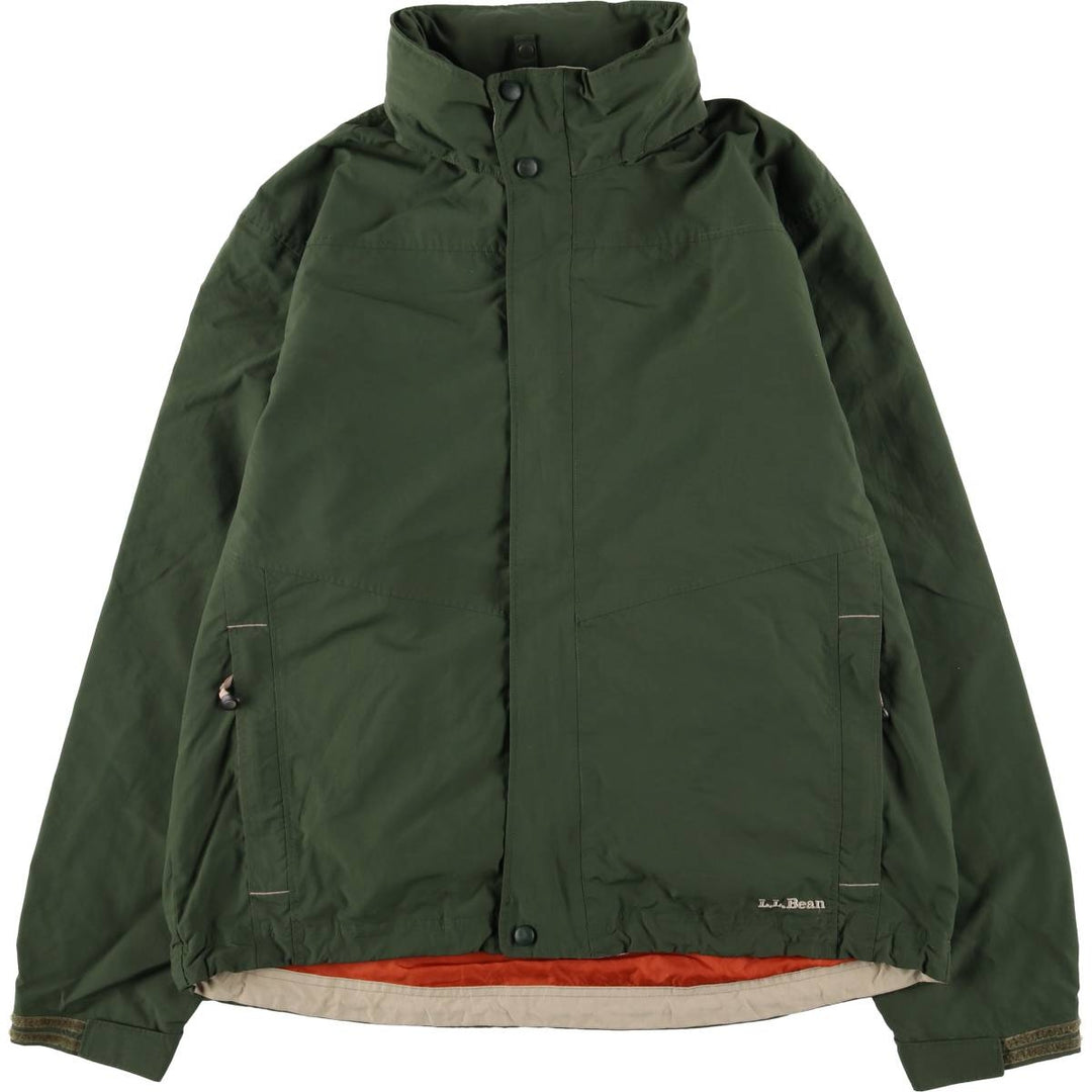 90s-00'S LLBean Mountain Jacket, Shell Jacket, Men's Size L Nylon Khaki type Vintage Second Hand