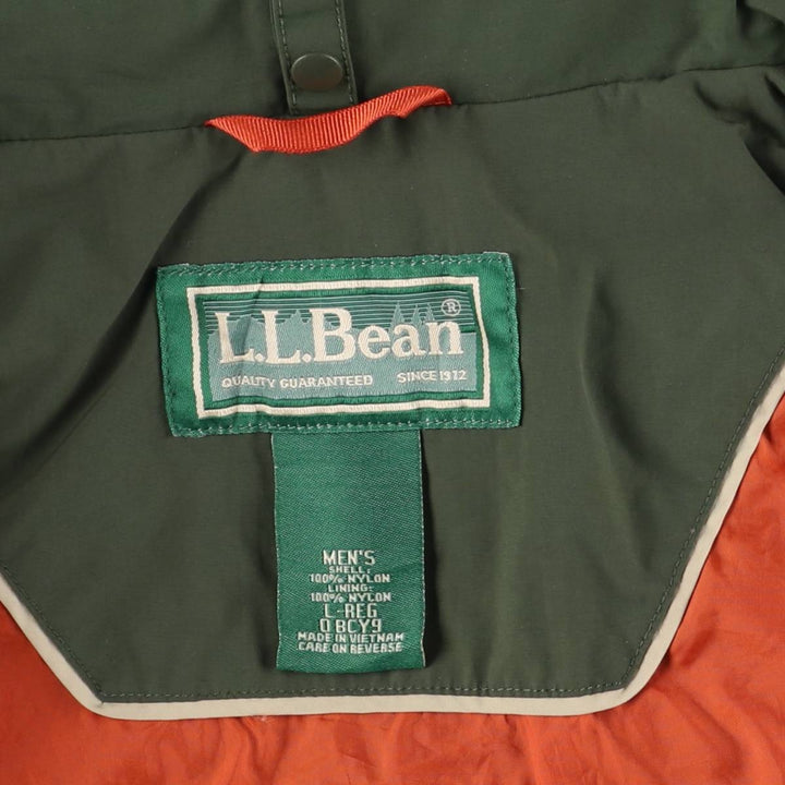 90s-00'S LLBean Mountain Jacket, Shell Jacket, Men's Size L Nylon Khaki type Vintage Second Hand
