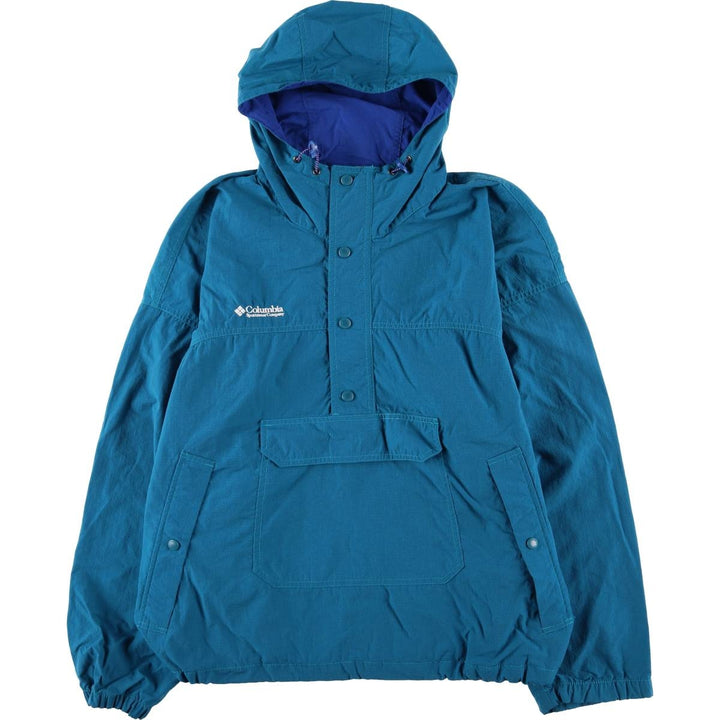 90s-00'S Vintage Columbia Ripstop Anorak Parka, Men's Size L Nylon blue type Vintage Second Hand