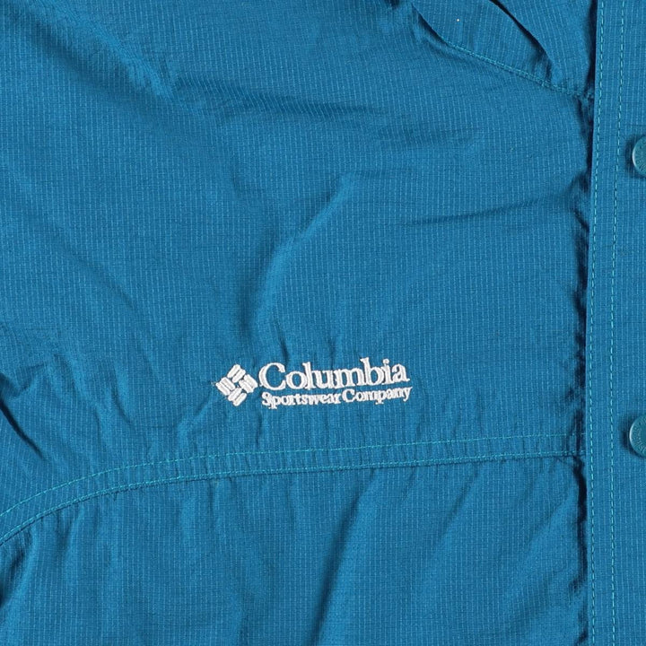 90s-00'S Vintage Columbia Ripstop Anorak Parka, Men's Size L Nylon blue type Vintage Second Hand