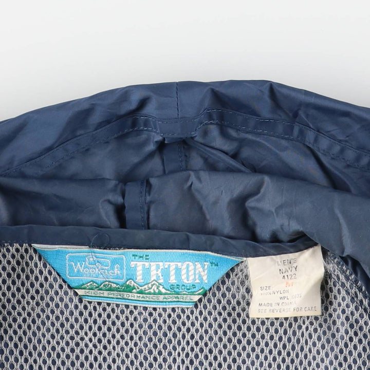 Vintage 1980'S WOOLRICH TETON Anorak Parka, Men's Size M Nylon navy blue type Vintage Second Hand