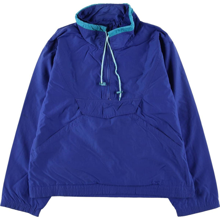 Vintage 80s-90'S Eddie Bauer Anorak Jacket with Black Tag, Men's Size L Nylon Navy blue Vintage Second Hand