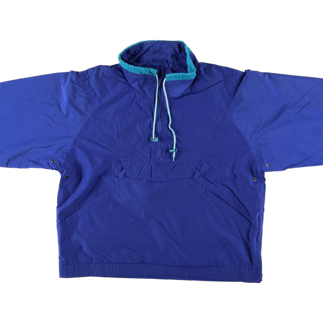 Vintage 80s-90'S Eddie Bauer Anorak Jacket with Black Tag, Men's Size L Nylon Navy blue Vintage Second Hand