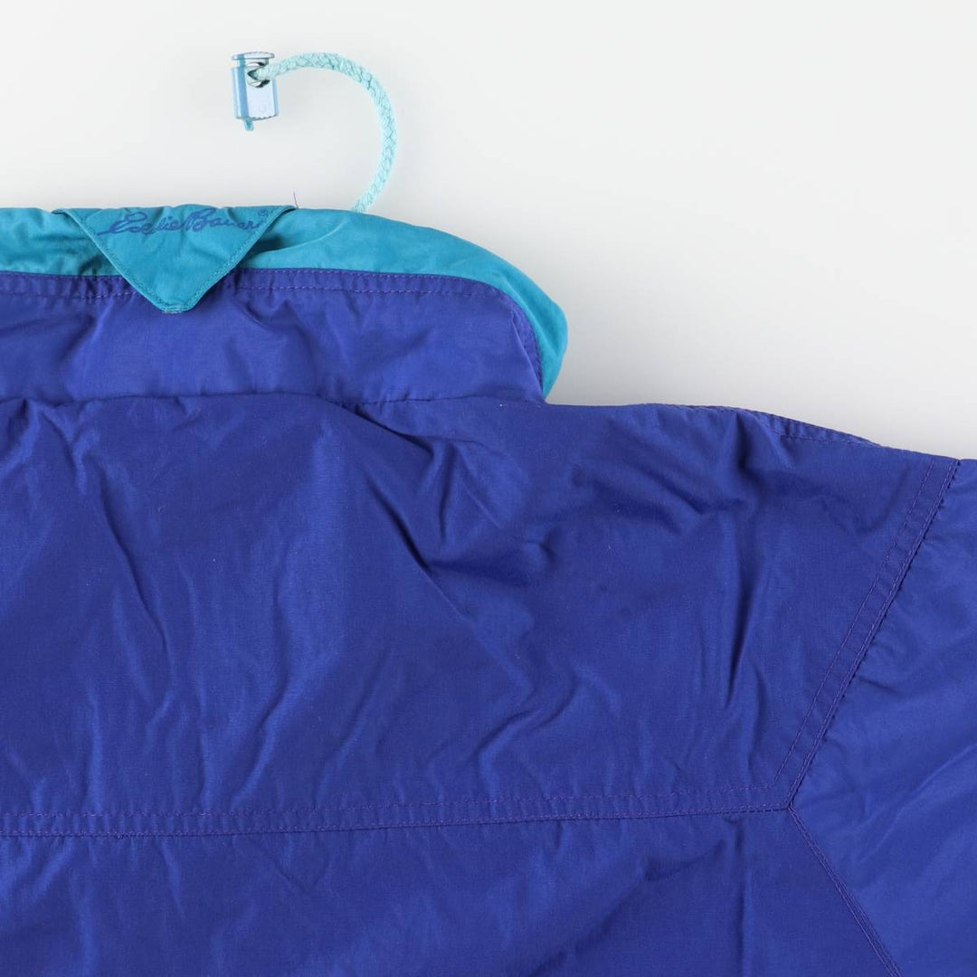 Vintage 80s-90'S Eddie Bauer Anorak Jacket with Black Tag, Men's Size L Nylon Navy blue Vintage Second Hand