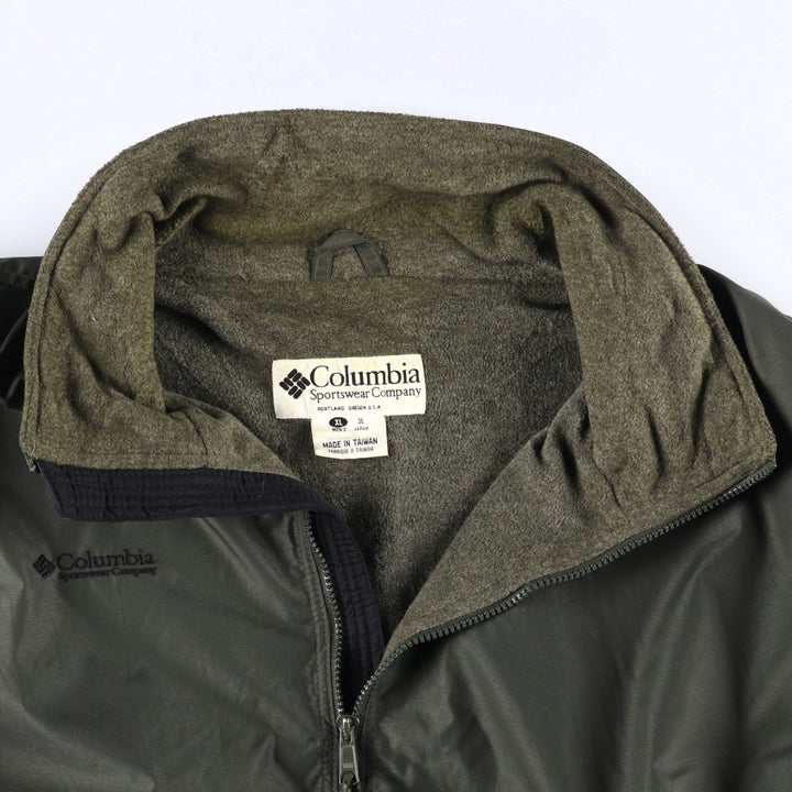 90s-00'S Columbia Men's XL Padded Puffer Jacket polyester Khaki type sage green Vintage Second Hand