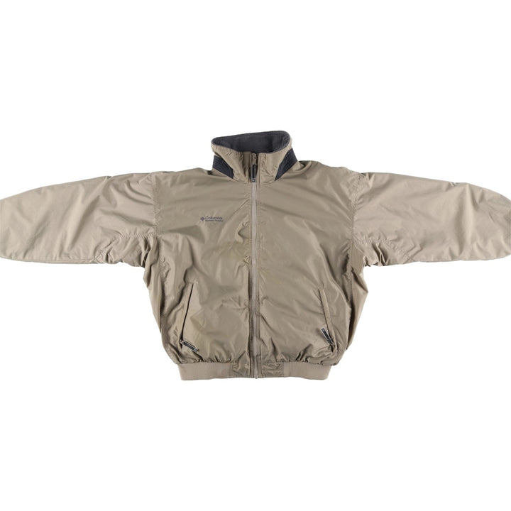 2000'S Columbia padded puffer jacket, men's size L Nylon Khaki type beige Vintage Second Hand