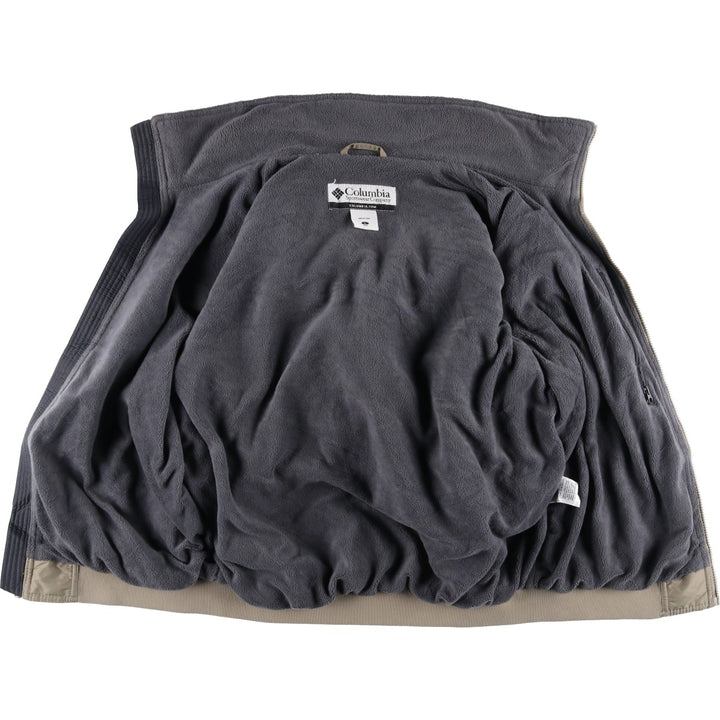 2000'S Columbia padded puffer jacket, men's size L Nylon Khaki type beige Vintage Second Hand