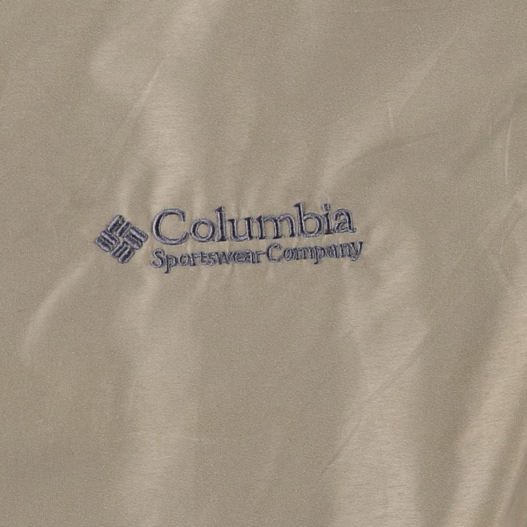 2000'S Columbia padded puffer jacket, men's size L Nylon Khaki type beige Vintage Second Hand