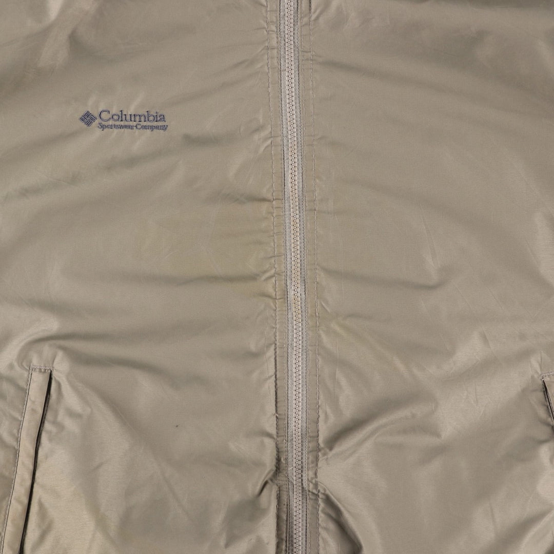 2000'S Columbia padded puffer jacket, men's size L Nylon Khaki type beige Vintage Second Hand