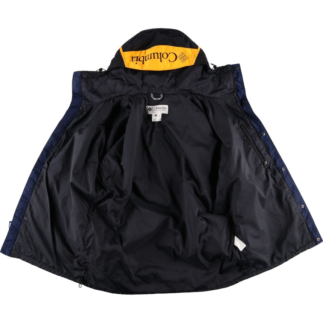 90'S Columbia padded mountain parka, shell jacket, puffer jacket, men's size L Nylon black type Vintage Second Hand