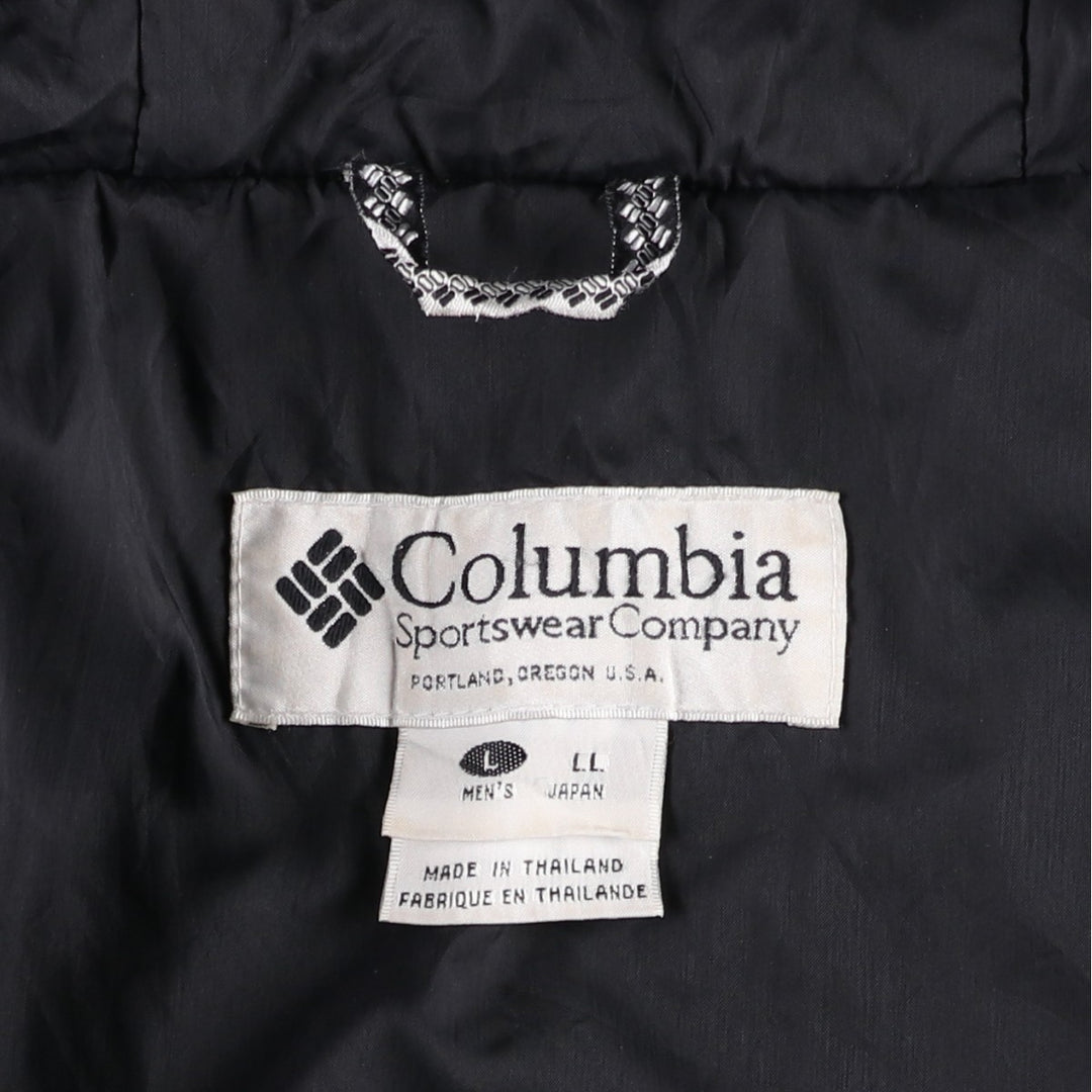 90'S Columbia padded mountain parka, shell jacket, puffer jacket, men's size L Nylon black type Vintage Second Hand