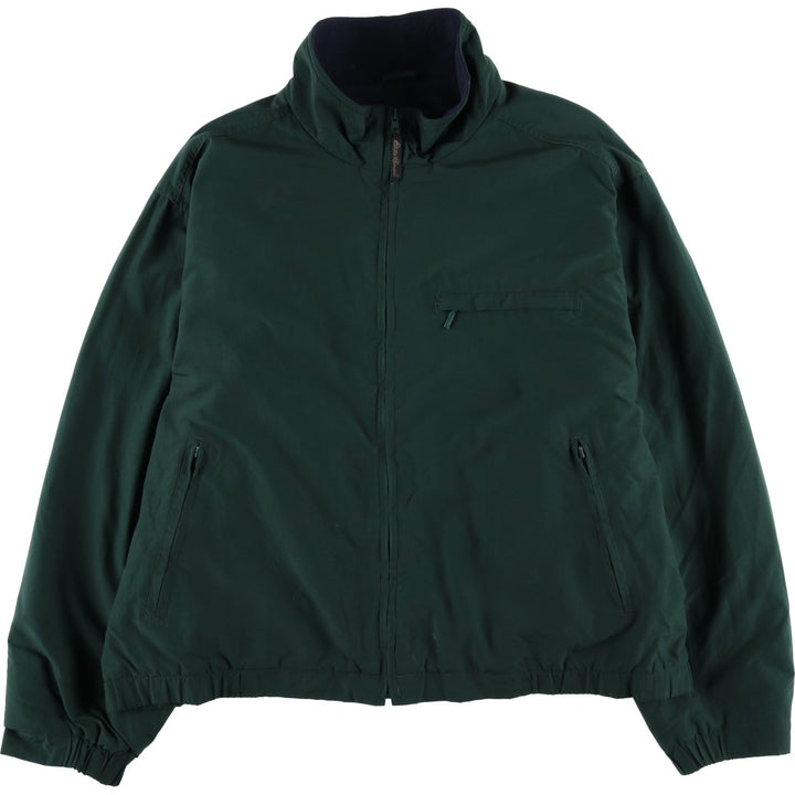 Eddie Bauer Men's Padded Puffer Jacket, Size XL Nylon Green type dark green Vintage Second Hand