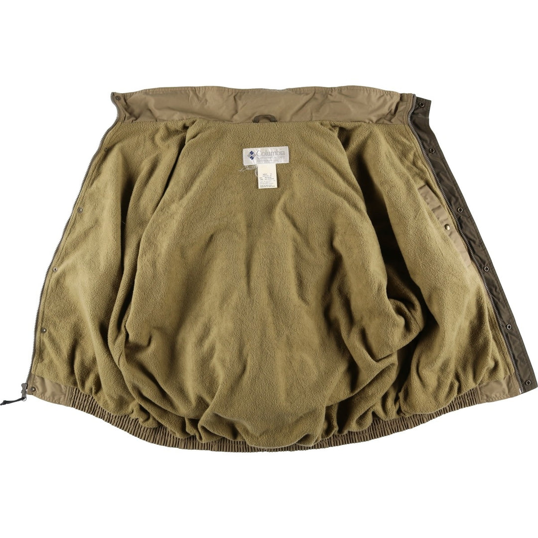 90'S Columbia White Tag Padded Puffer Jacket, Men's XL, Vintage Nylon beige type brown Vintage Second Hand