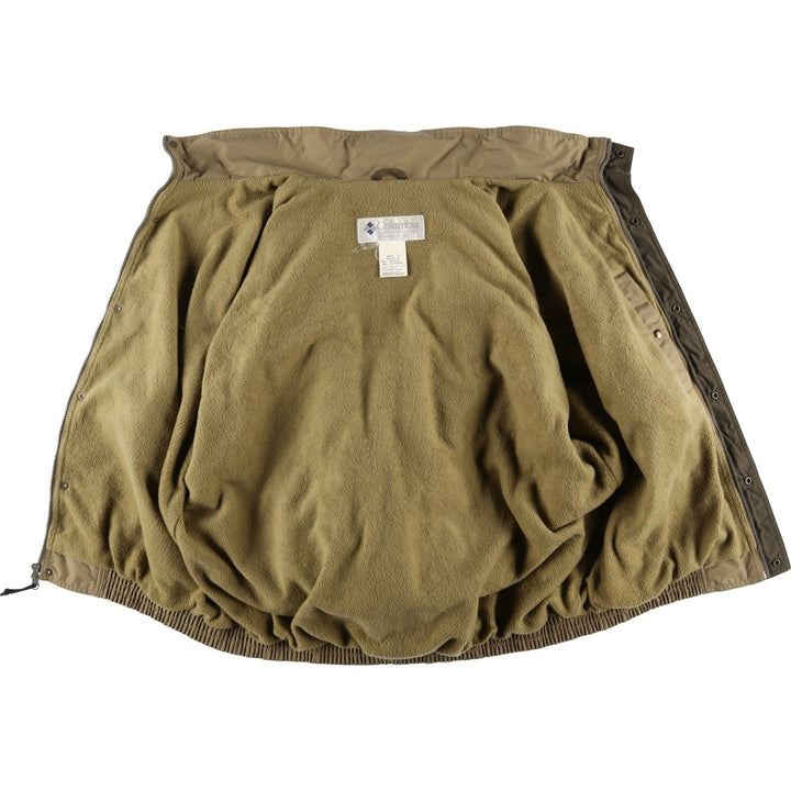 90'S Columbia White Tag Padded Puffer Jacket, Men's XL, Vintage Nylon beige type brown Vintage Second Hand