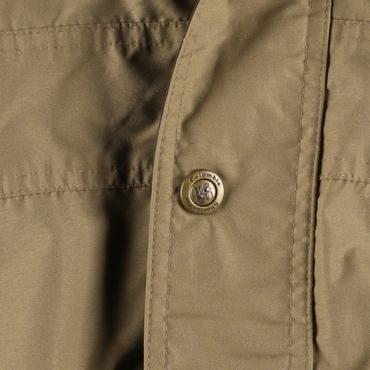 90'S Columbia White Tag Padded Puffer Jacket, Men's XL, Vintage Nylon beige type brown Vintage Second Hand