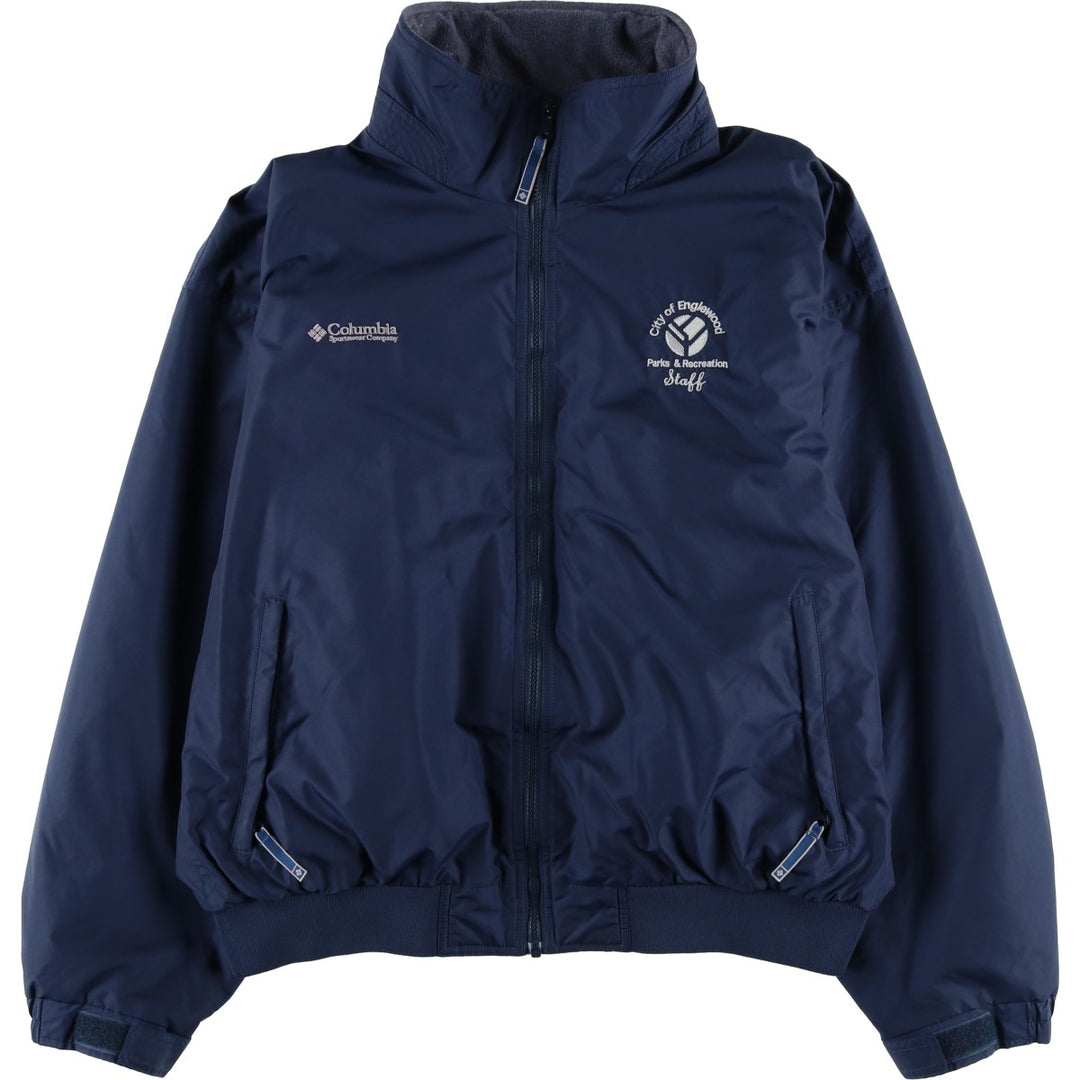 00'S Columbia padded jacket, puffer jacket, men's XL size Nylon Navy blue Vintage Second Hand