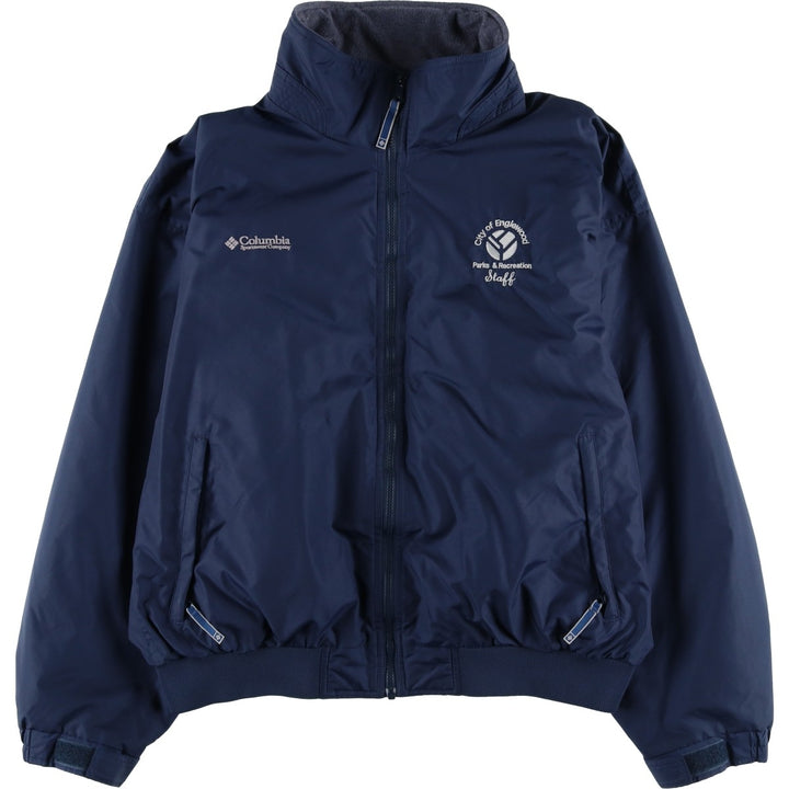 00'S Columbia padded jacket, puffer jacket, men's XL size Nylon Navy blue Vintage Second Hand