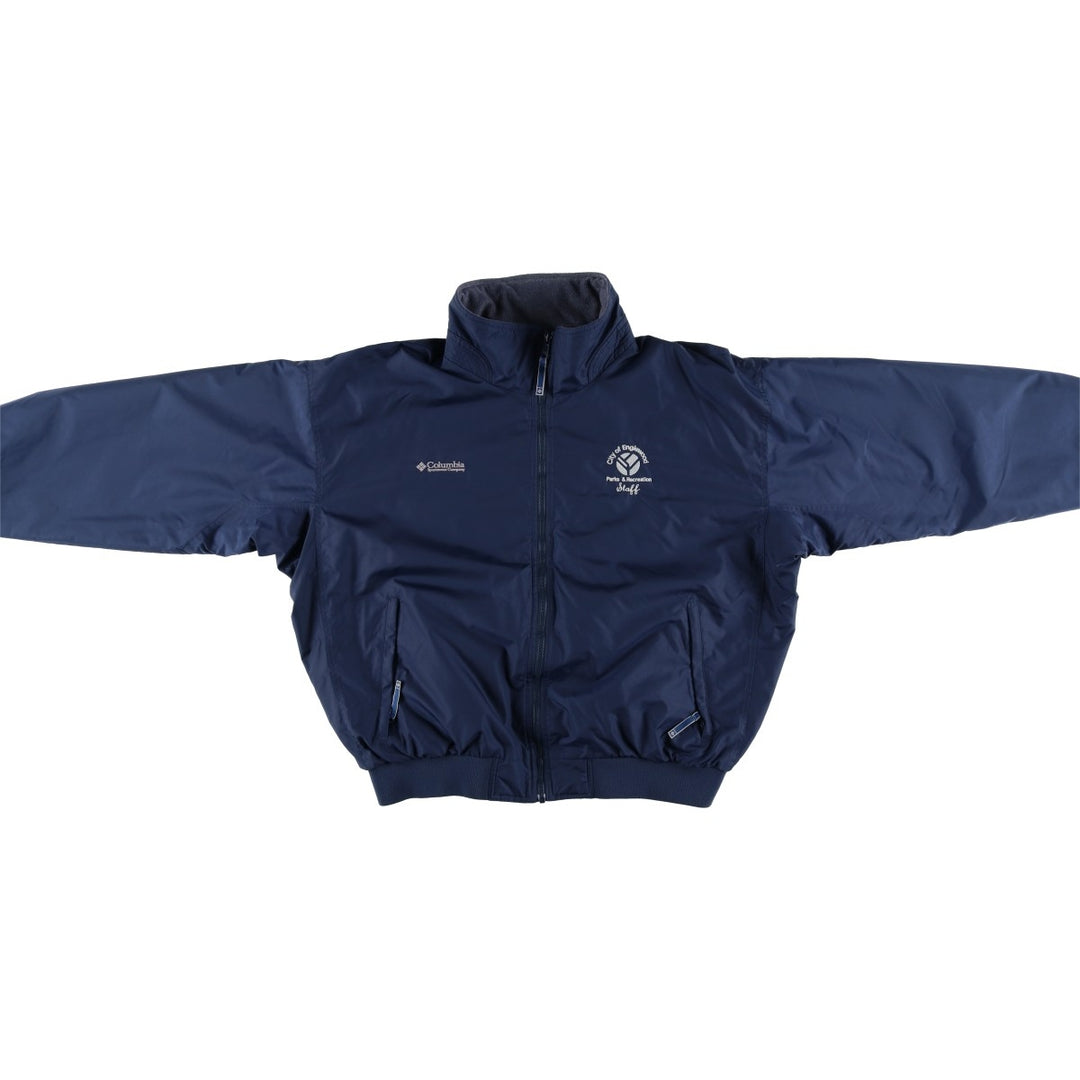 00'S Columbia padded jacket, puffer jacket, men's XL size Nylon Navy blue Vintage Second Hand