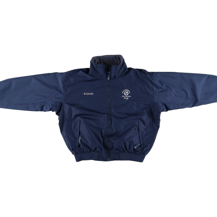 00'S Columbia padded jacket, puffer jacket, men's XL size Nylon Navy blue Vintage Second Hand