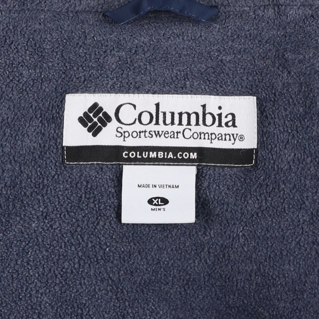 00'S Columbia padded jacket, puffer jacket, men's XL size Nylon Navy blue Vintage Second Hand