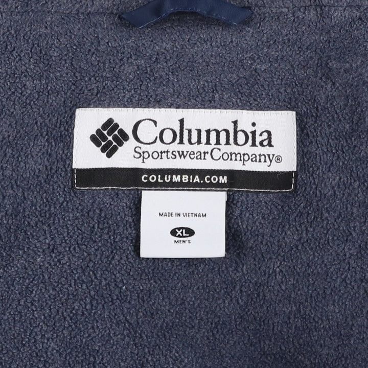 00'S Columbia padded jacket, puffer jacket, men's XL size Nylon Navy blue Vintage Second Hand