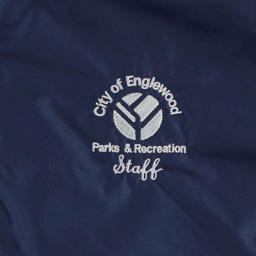 00'S Columbia padded jacket, puffer jacket, men's XL size Nylon Navy blue Vintage Second Hand