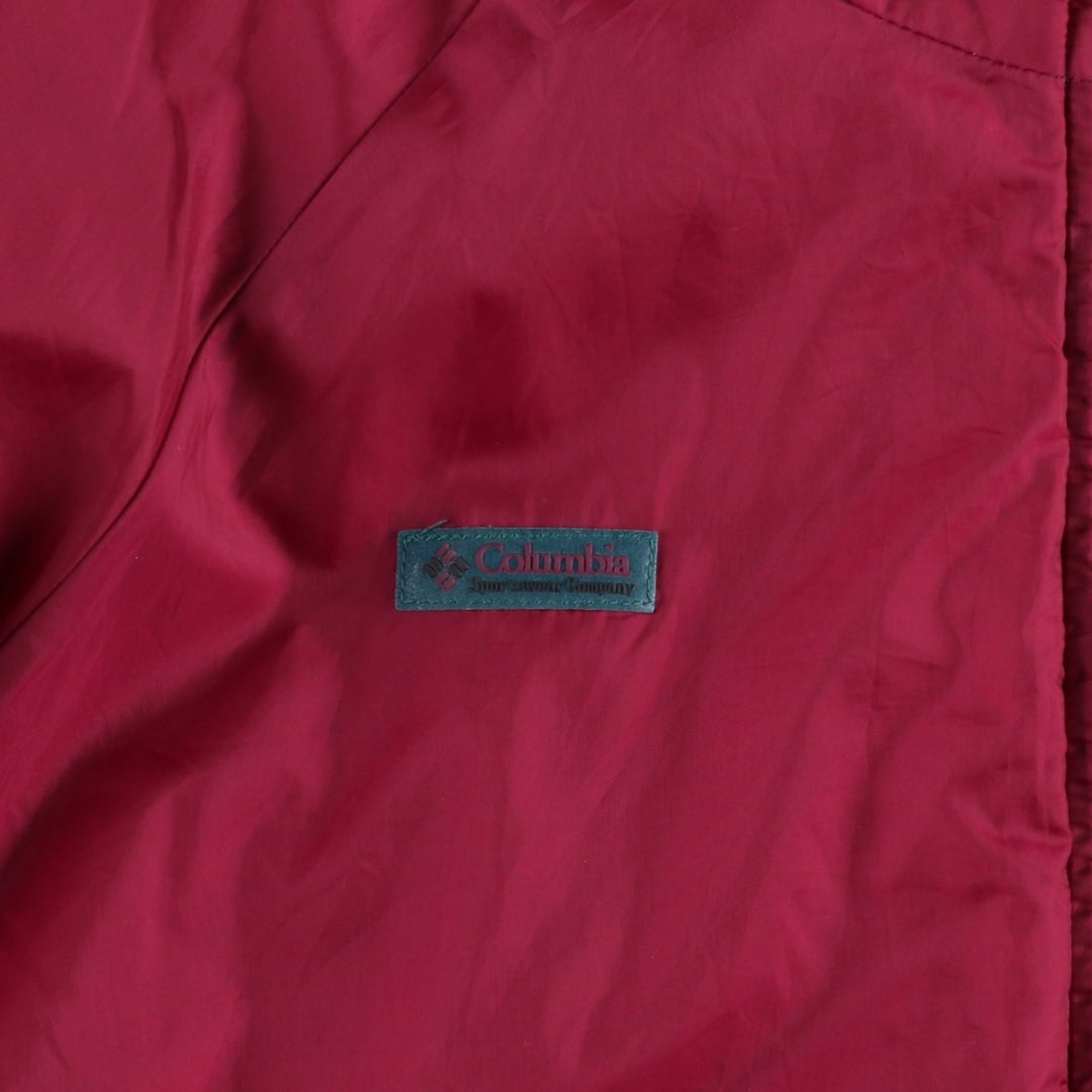 1980'S Columbia White Tag Reversible Padded Puffer Jacket, Men's Size L, Vintage Nylon Purple type red-purple Vintage Second Hand
