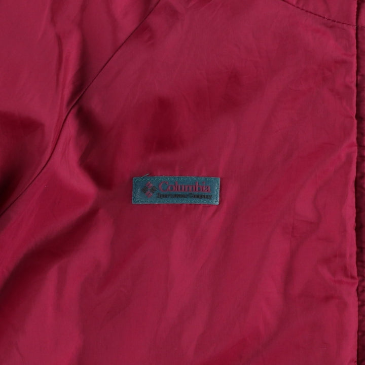 1980'S Columbia White Tag Reversible Padded Puffer Jacket, Men's Size L, Vintage Nylon Purple type red-purple Vintage Second Hand
