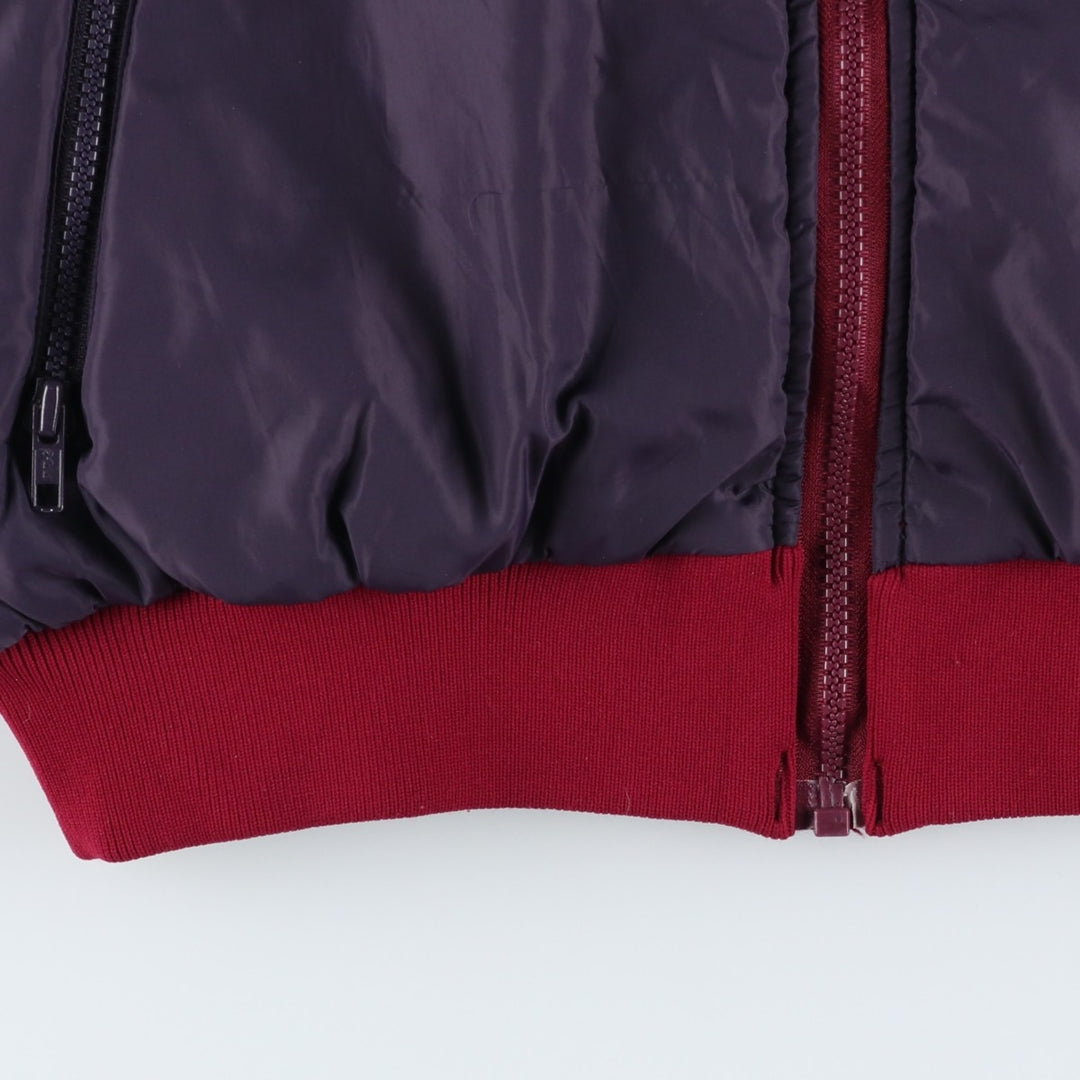 1980'S Columbia White Tag Reversible Padded Puffer Jacket, Men's Size L, Vintage Nylon Purple type red-purple Vintage Second Hand
