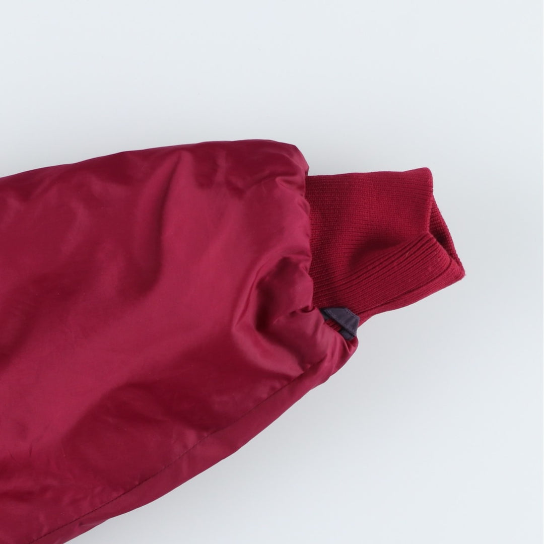 1980'S Columbia White Tag Reversible Padded Puffer Jacket, Men's Size L, Vintage Nylon Purple type red-purple Vintage Second Hand