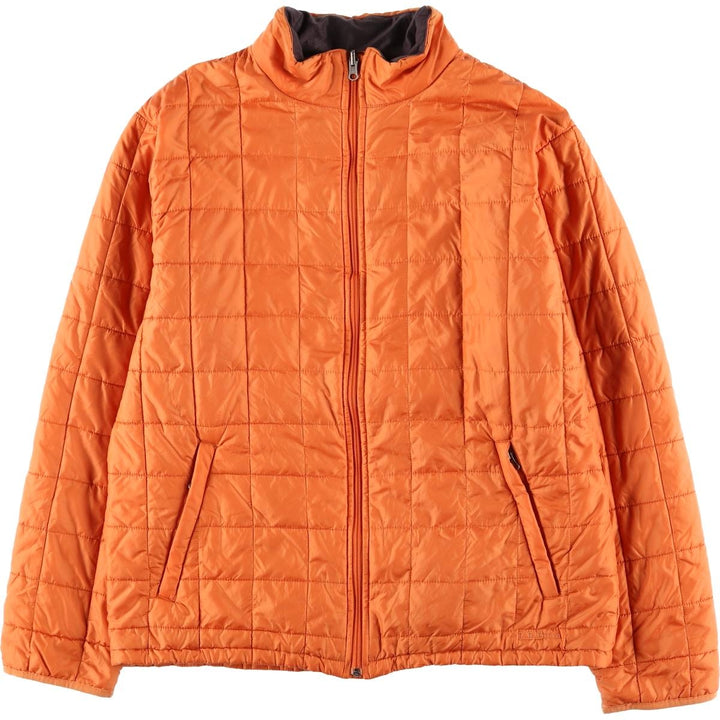 90s-00'S LLBean padded puffer jacket, men's size L Nylon orange type Vintage Second Hand