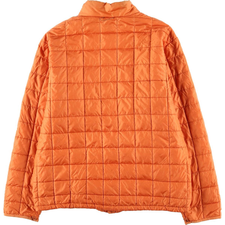 90s-00'S LLBean padded puffer jacket, men's size L Nylon orange type Vintage Second Hand