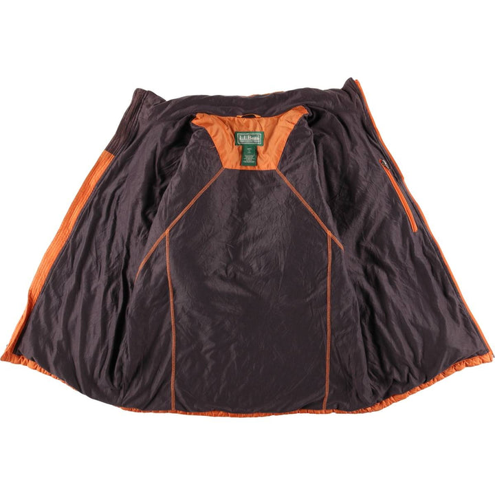 90s-00'S LLBean padded puffer jacket, men's size L Nylon orange type Vintage Second Hand