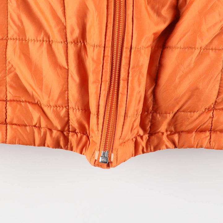 90s-00'S LLBean padded puffer jacket, men's size L Nylon orange type Vintage Second Hand