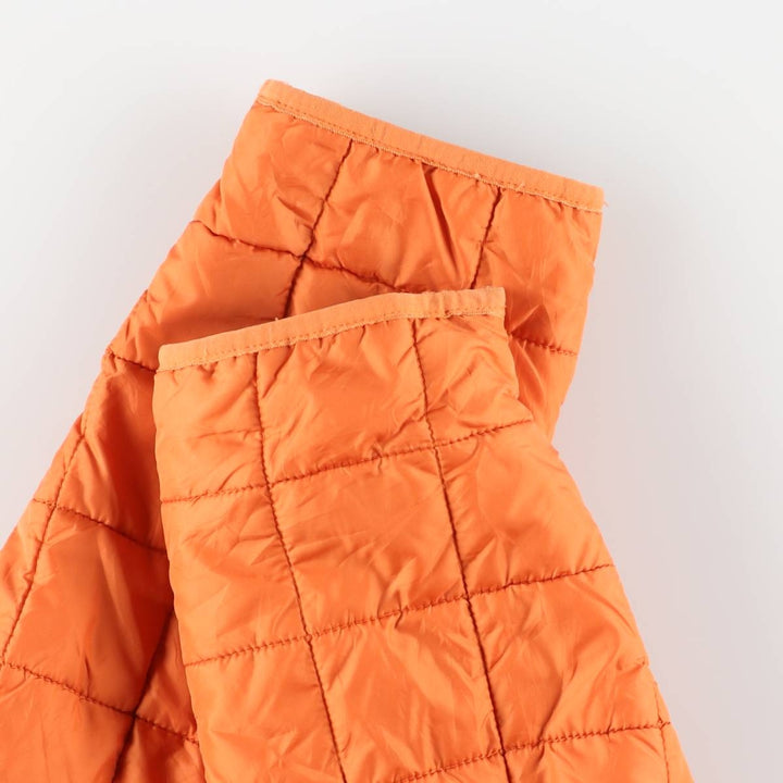 90s-00'S LLBean padded puffer jacket, men's size L Nylon orange type Vintage Second Hand