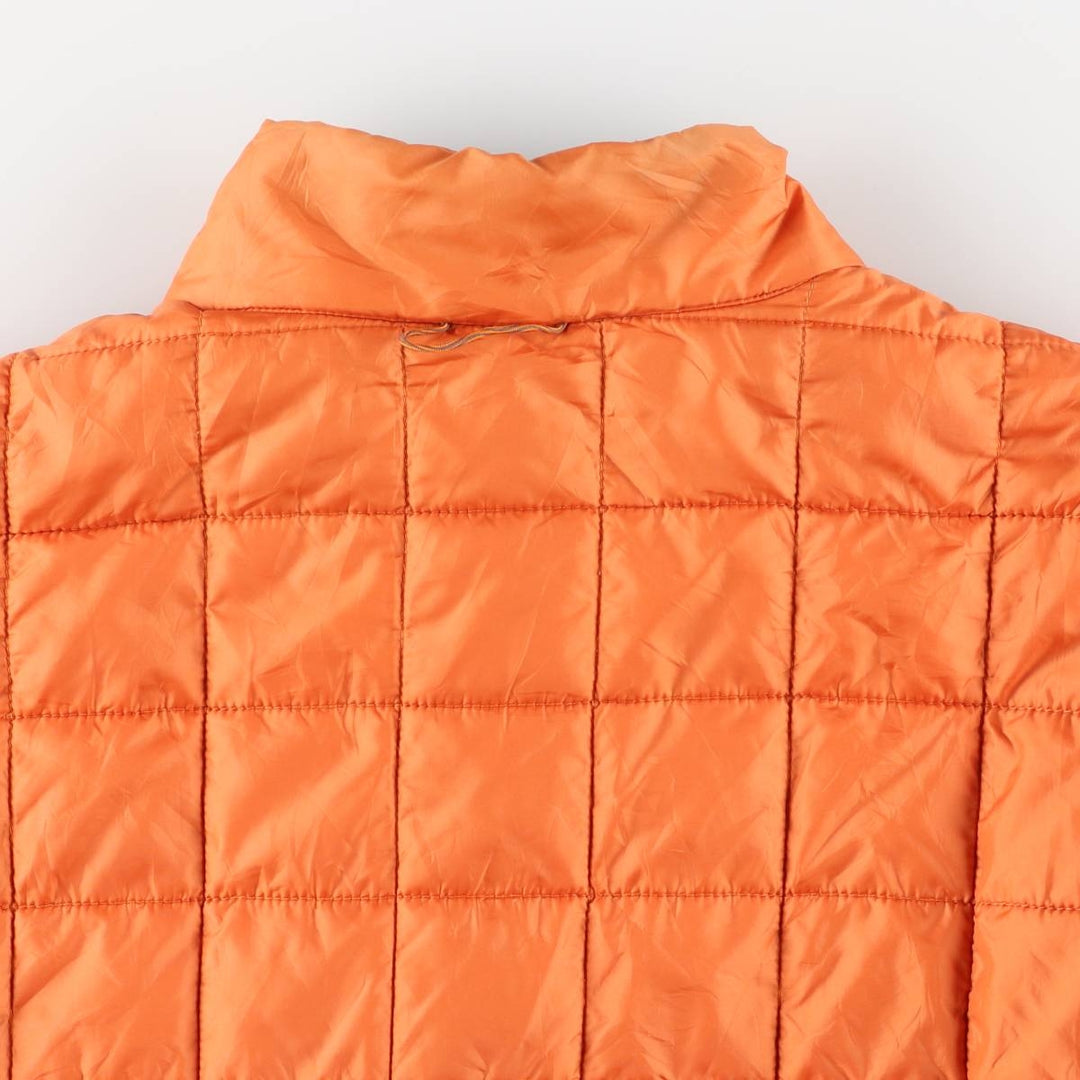 90s-00'S LLBean padded puffer jacket, men's size L Nylon orange type Vintage Second Hand