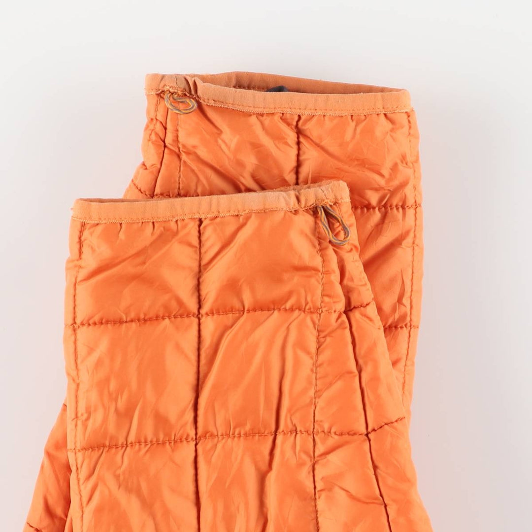 90s-00'S LLBean padded puffer jacket, men's size L Nylon orange type Vintage Second Hand