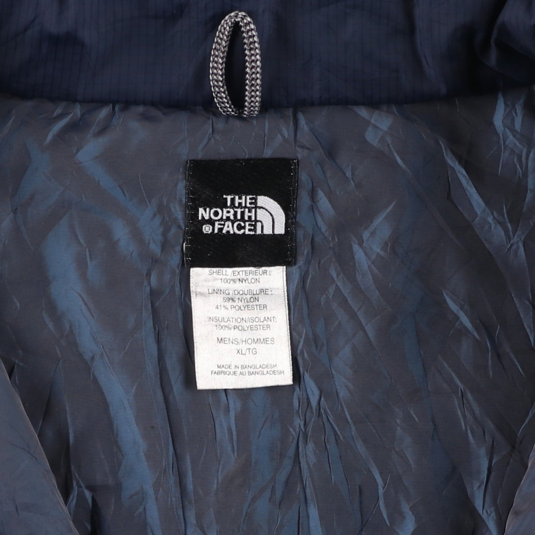 90s-00'S The North Face Men's Padded Puffer Jacket, Size XL Nylon navy blue type Vintage Second Hand