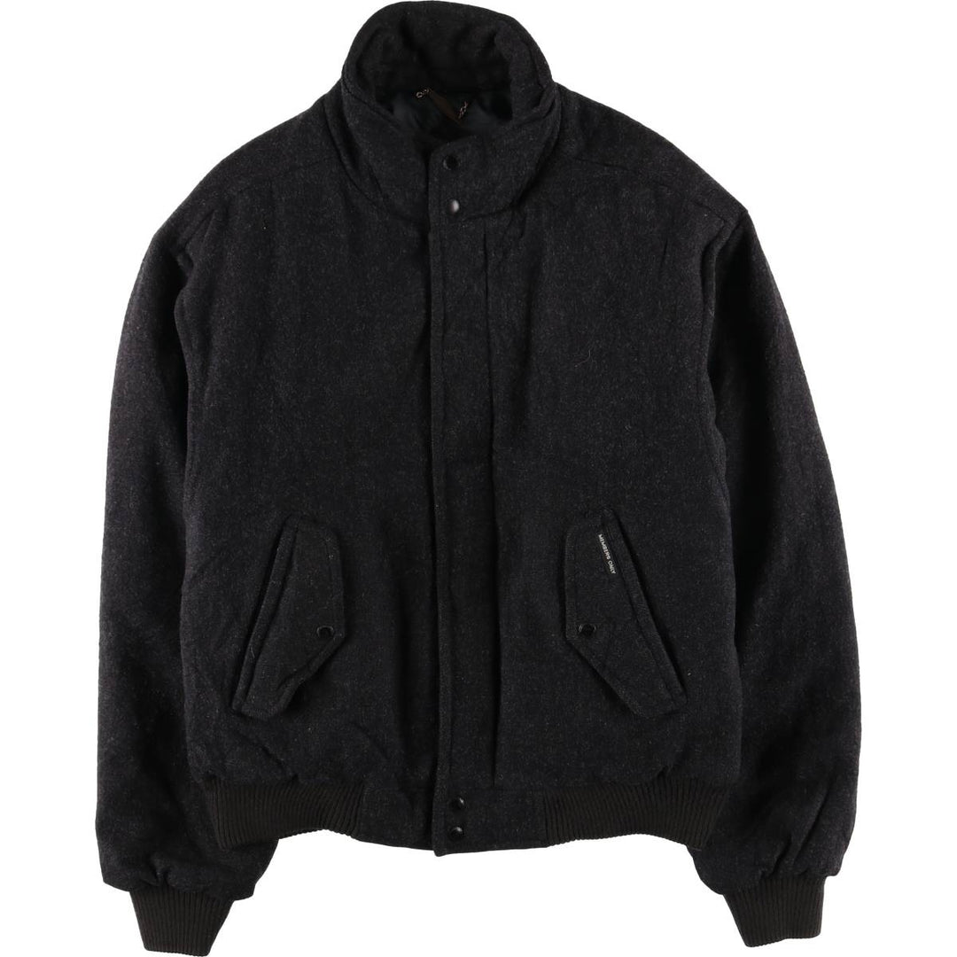 MEMBERS ONLY Padded Wool Harrington Sports Jacket, Men's Size XL wool Charcoal Vintage Second Hand