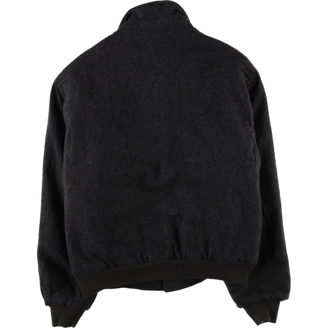 MEMBERS ONLY Padded Wool Harrington Sports Jacket, Men's Size XL wool Charcoal Vintage Second Hand