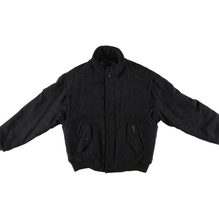 MEMBERS ONLY Padded Wool Harrington Sports Jacket, Men's Size XL wool Charcoal Vintage Second Hand