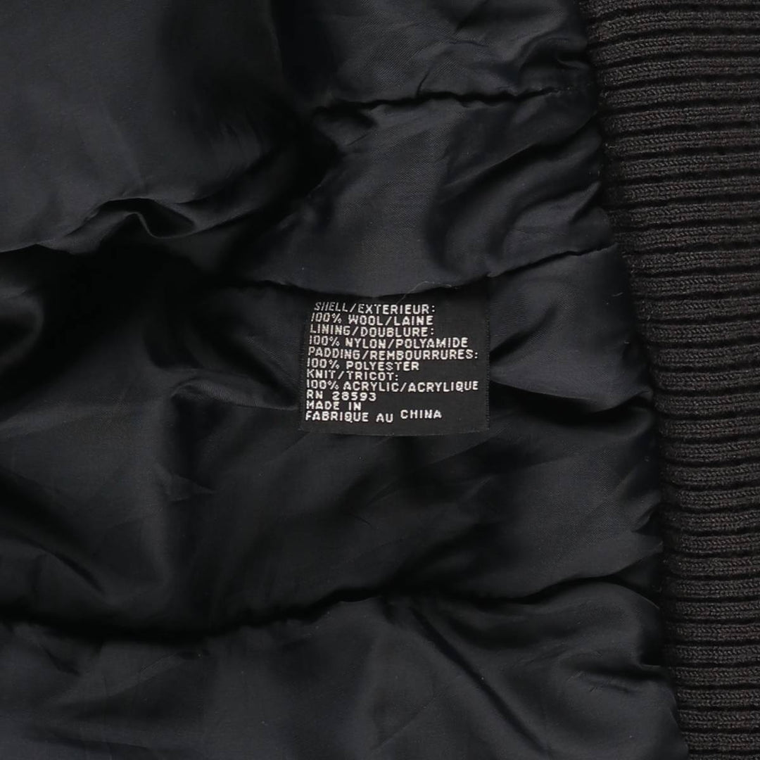 MEMBERS ONLY Padded Wool Harrington Sports Jacket, Men's Size XL wool Charcoal Vintage Second Hand