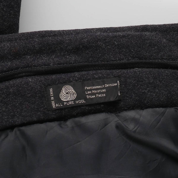 MEMBERS ONLY Padded Wool Harrington Sports Jacket, Men's Size XL wool Charcoal Vintage Second Hand