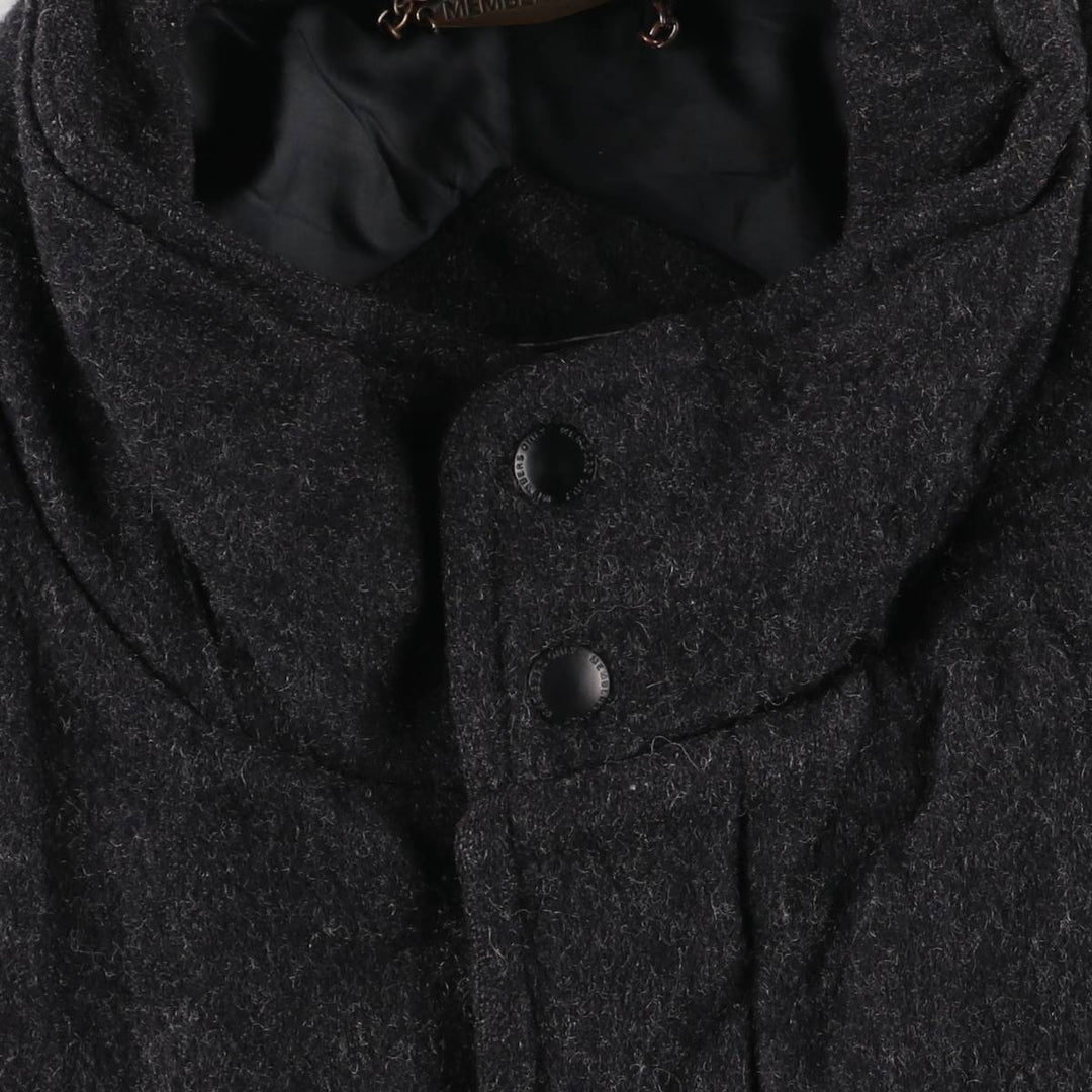 MEMBERS ONLY Padded Wool Harrington Sports Jacket, Men's Size XL wool Charcoal Vintage Second Hand