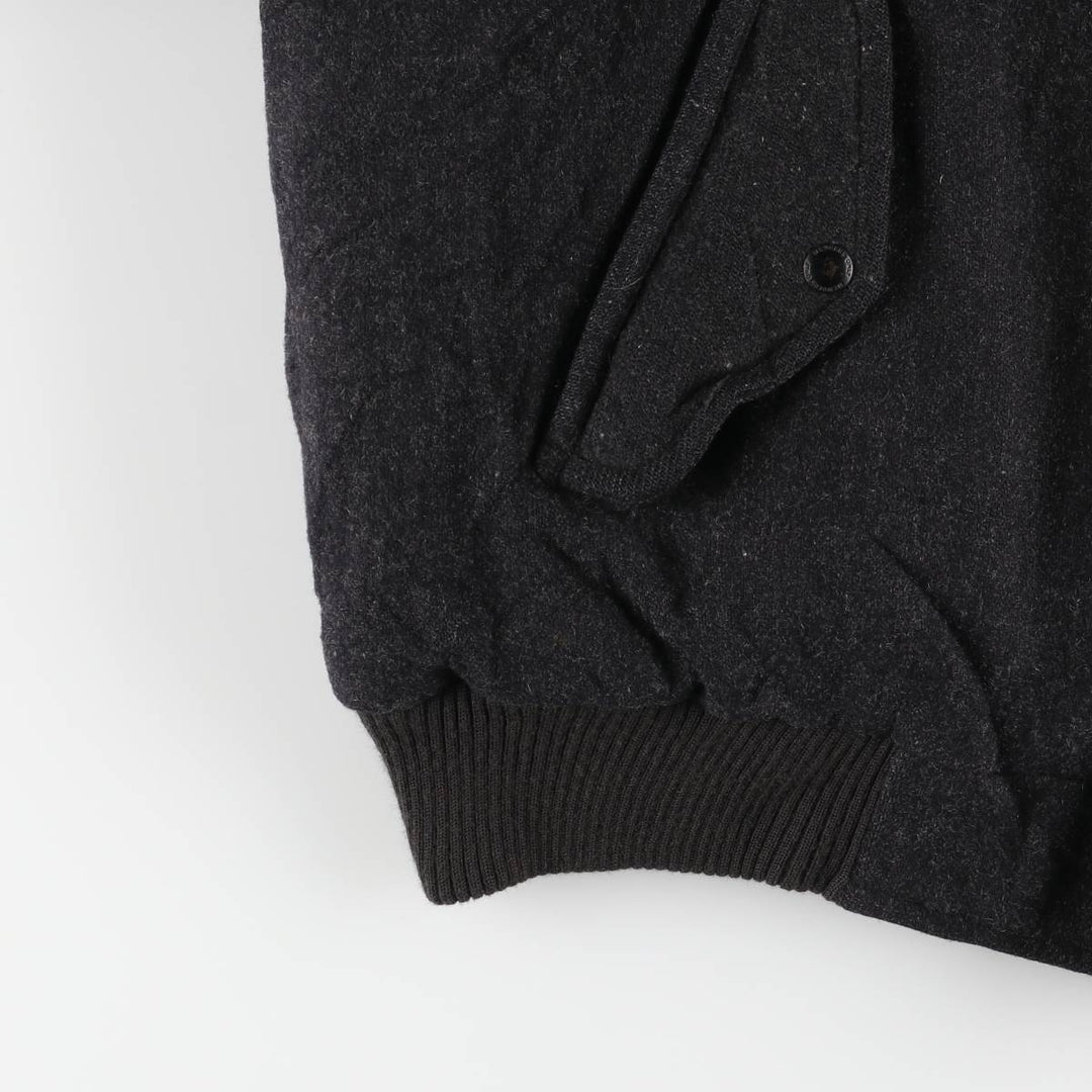 MEMBERS ONLY Padded Wool Harrington Sports Jacket, Men's Size XL wool Charcoal Vintage Second Hand