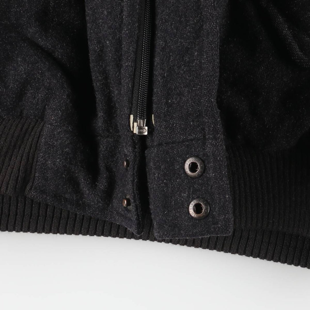 MEMBERS ONLY Padded Wool Harrington Sports Jacket, Men's Size XL wool Charcoal Vintage Second Hand